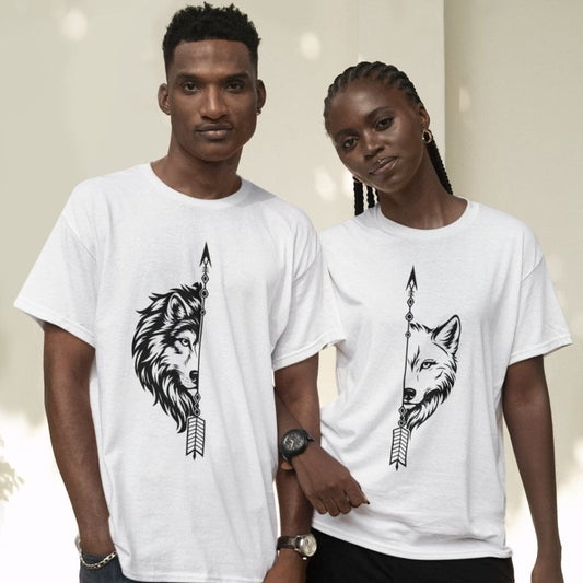 Matching Couple Wolf Shirts