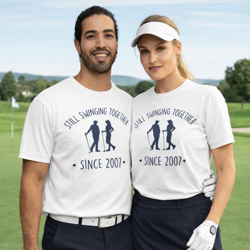 Custom couple golf shirts