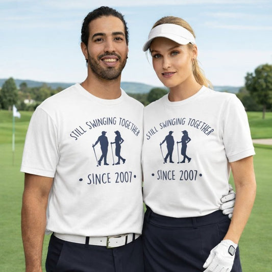 Custom couple golf shirts