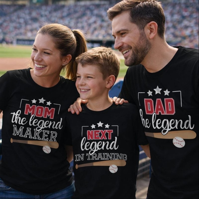 Matching Family Baseball T-Shirts