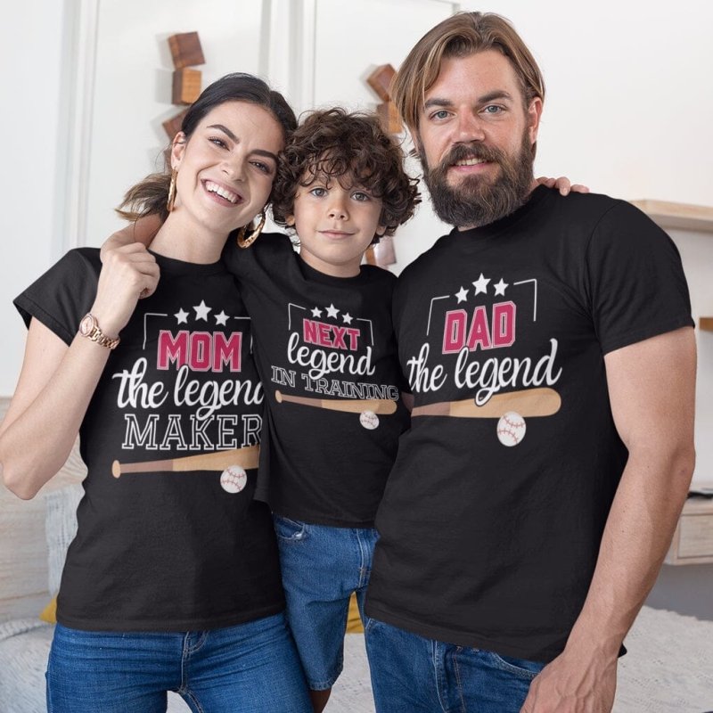 baseball team family shirts