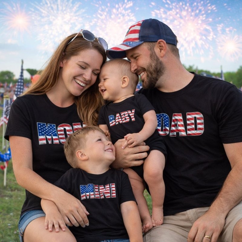 mom and dad 4th of july shirts