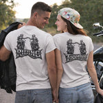 Motorcycle Couple T-Shirts - Vignette | Matchy Crew