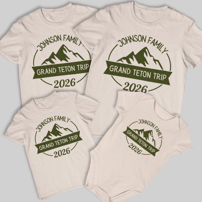 family mountain trip shirts