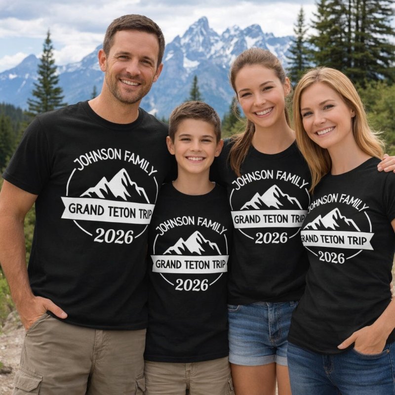 custom mountain family shirts