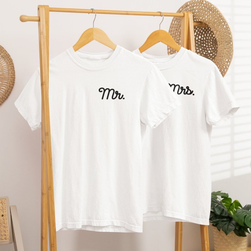 matching Mr and Mrs shirts