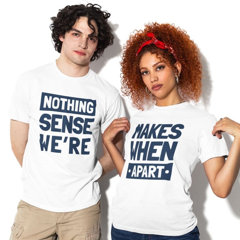 Matching couple graphic tees