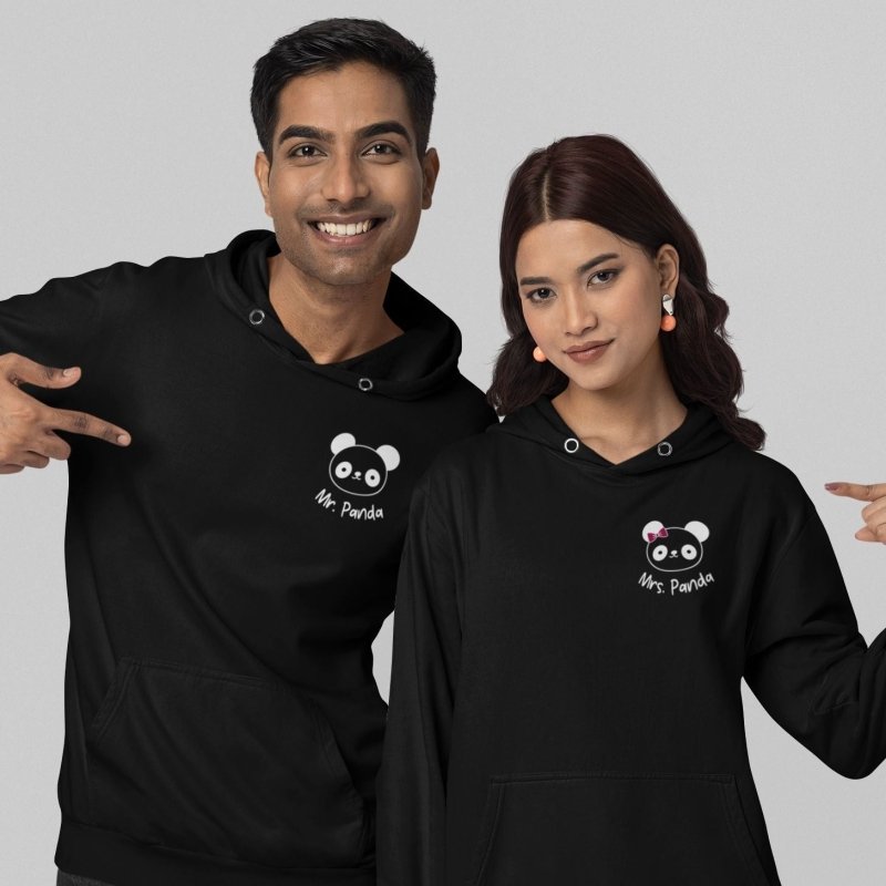 matching panda hoodies