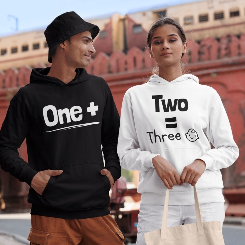 baby announcement hoodie for couples