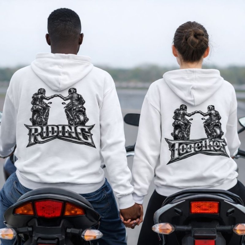 Ride Together Couple Hoodie