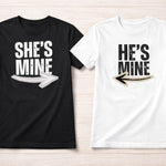 She's Mine / He's Mine T-Shirt - Vignette | Matchy Crew