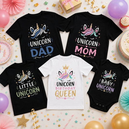Unicorn Family Birthday Shirts