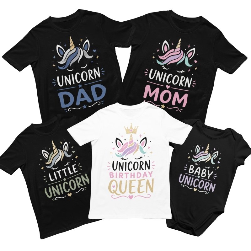 unicorn birthday shirts for family