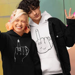 Wedding Rings Engagement Couple Hoodies - Vignette | Matchy Crew